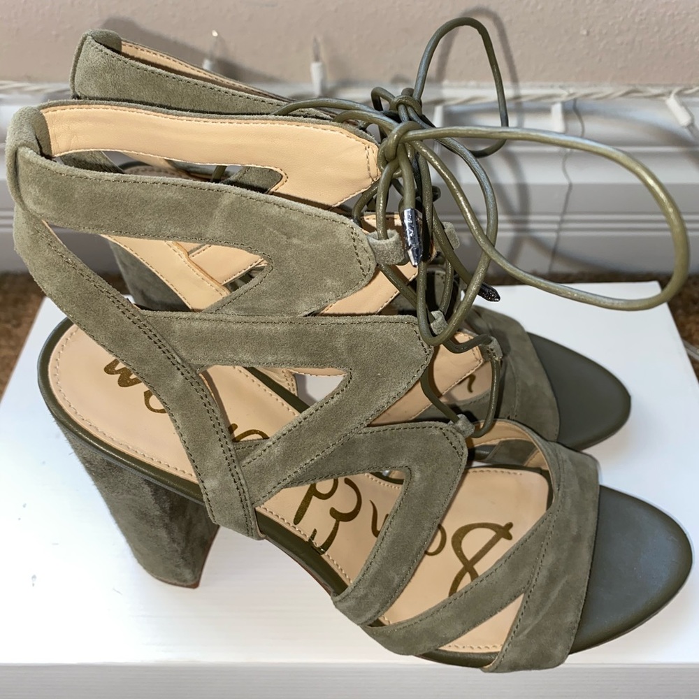 Sam Edelman Suede Lace-Up Yardley Heels